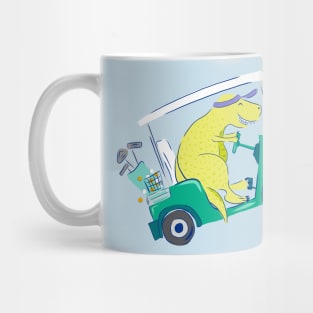 Golf Carting Dino Mug